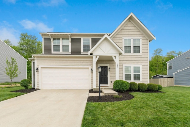 view of front facade with an attached garage and driveway