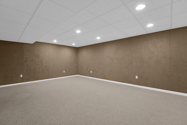 7553 Indian Creek Way, Powell, OH 43065 - carpeted spare room featuring a paneled ceiling and recessed lighting
