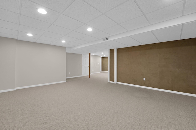 7553 Indian Creek Way, Powell, OH 43065 - finished below grade area featuring carpet floors and recessed lighting