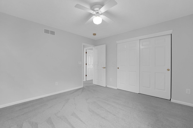 7553 Indian Creek Way, Powell, OH 43065 - unfurnished bedroom featuring carpet flooring, a closet, and ceiling fan
