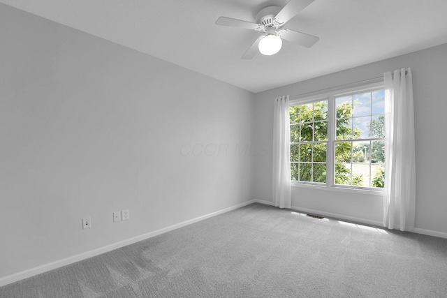 7553 Indian Creek Way, Powell, OH 43065 - empty room with carpet floors and a ceiling fan