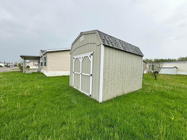 view of shed