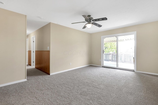 3935 Hillman Rd W, Columbus, OH 43207 - carpeted empty room featuring baseboards and a ceiling fan