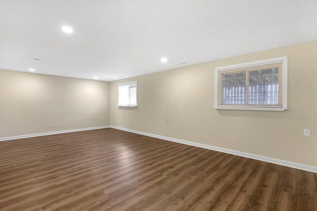 3935 Hillman Rd W, Columbus, OH 43207 - spare room with baseboards, recessed lighting, and wood finished floors