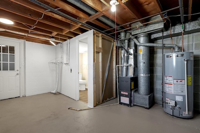 3935 Hillman Rd W, Columbus, OH 43207 - unfinished basement with heating unit and gas water heater