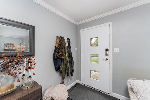 2101 Eastcleft Dr, Upper Arlington, OH 43221 - entrance foyer featuring crown molding, baseboards, and carpet floors
