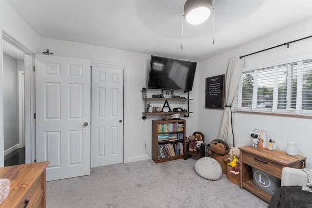2101 Eastcleft Dr, Upper Arlington, OH 43221 - playroom featuring carpet flooring and ceiling fan