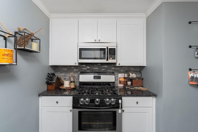 2101 Eastcleft Dr, Upper Arlington, OH 43221 - kitchen with white cabinetry, stainless steel appliances, and tasteful backsplash