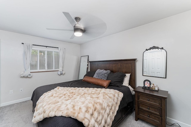2101 Eastcleft Dr, Upper Arlington, OH 43221 - bedroom with light colored carpet, baseboards, and ceiling fan