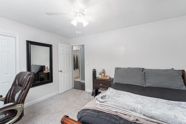 2101 Eastcleft Dr, Upper Arlington, OH 43221 - bedroom featuring ceiling fan, carpet flooring, and baseboards