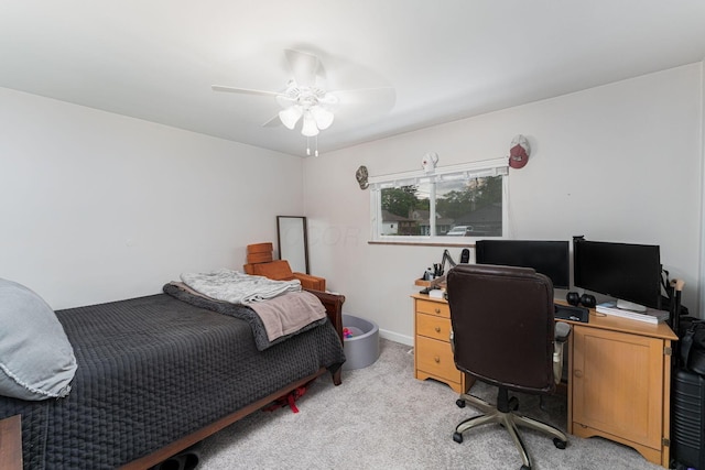 2101 Eastcleft Dr, Upper Arlington, OH 43221 - bedroom with light colored carpet and a ceiling fan