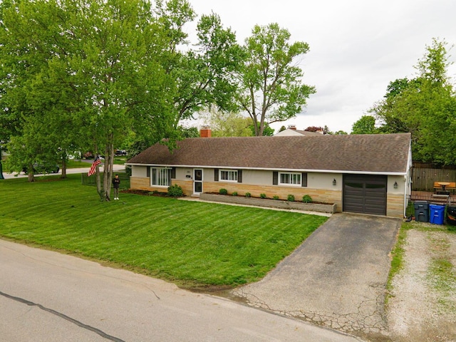 2101 Eastcleft Dr, Upper Arlington, OH 43221 - single story home featuring a garage, a front lawn, a chimney, and driveway