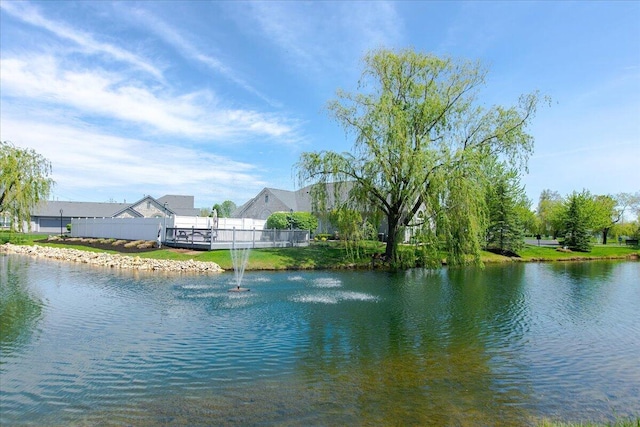 6227 Stonewalk Ln, New Albany, OH 43054 - view of water feature featuring fence