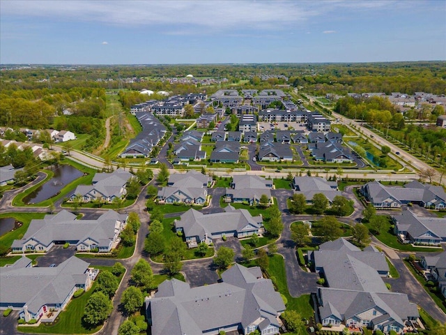 6227 Stonewalk Ln, New Albany, OH 43054 - bird's eye view featuring a water view and a residential view