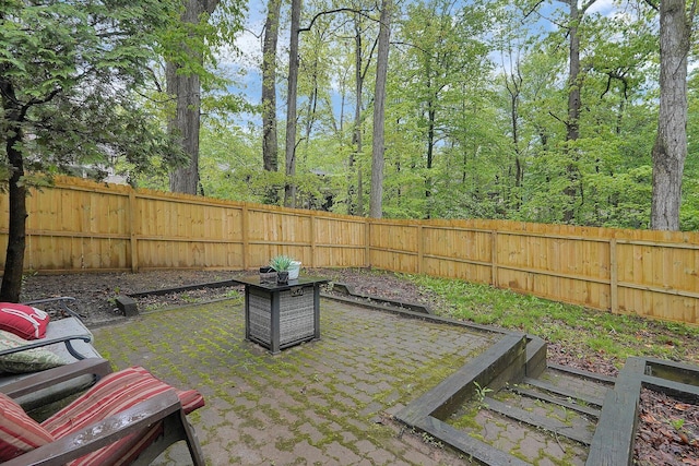 view of patio / terrace featuring a fenced backyard