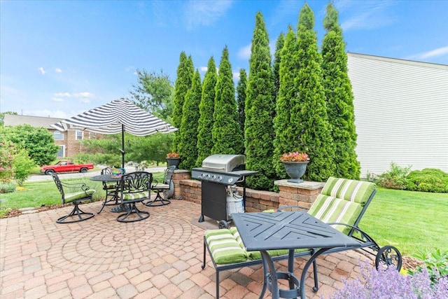 830 Avalon Dr, Pickerington, OH 43147 - view of patio featuring outdoor dining area and grilling area