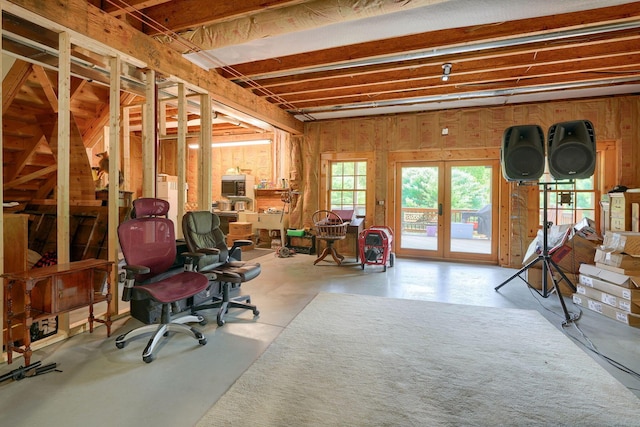 interior space with french doors