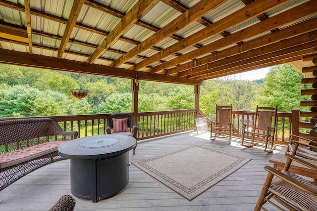 view of wooden terrace
