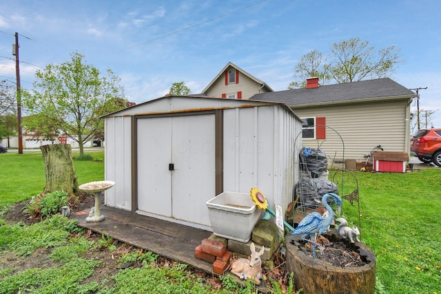 view of shed