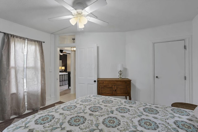 118 Maple St, Hebron, OH 43025 - bedroom with wood finished floors and ceiling fan