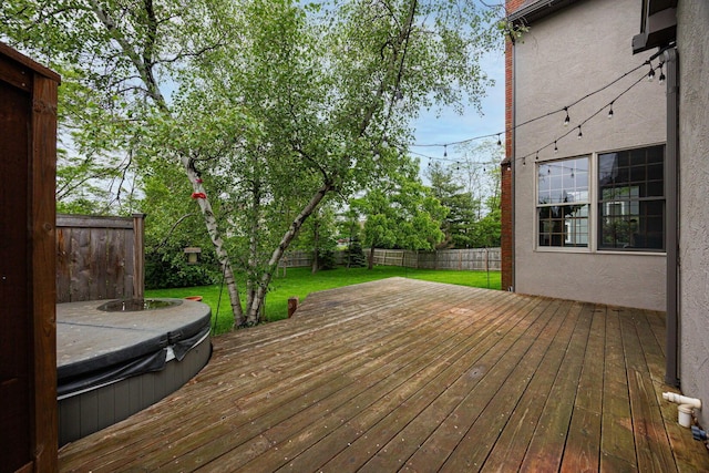 382 Beecher Rd, Columbus, OH 43230 - wooden deck with a hot tub