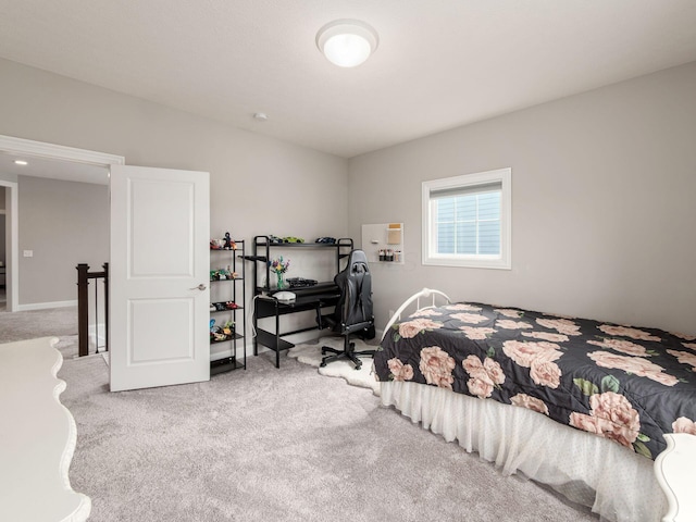bedroom with carpet floors