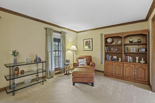 7689 Godfrey Cir, Reynoldsburg, OH 43068 - living area with light carpet and crown molding