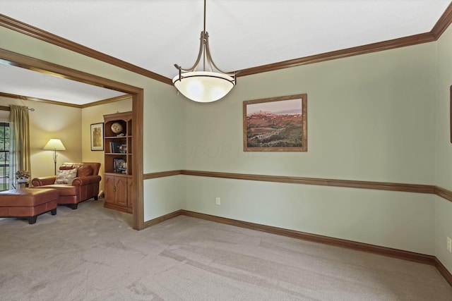 7689 Godfrey Cir, Reynoldsburg, OH 43068 - sitting room with light carpet and ornamental molding
