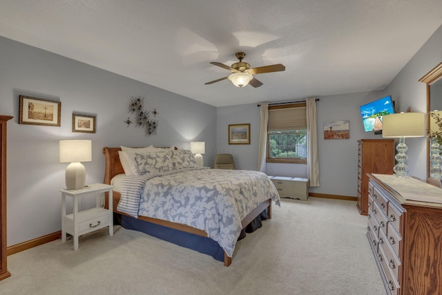 7689 Godfrey Cir, Reynoldsburg, OH 43068 - bedroom featuring light carpet and ceiling fan