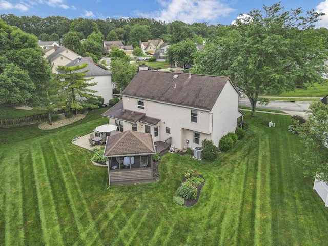 7689 Godfrey Cir, Reynoldsburg, OH 43068 - aerial view of property and surrounding area featuring a tree filled landscape