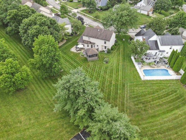 7689 Godfrey Cir, Reynoldsburg, OH 43068 - aerial view of residential area featuring a pool area