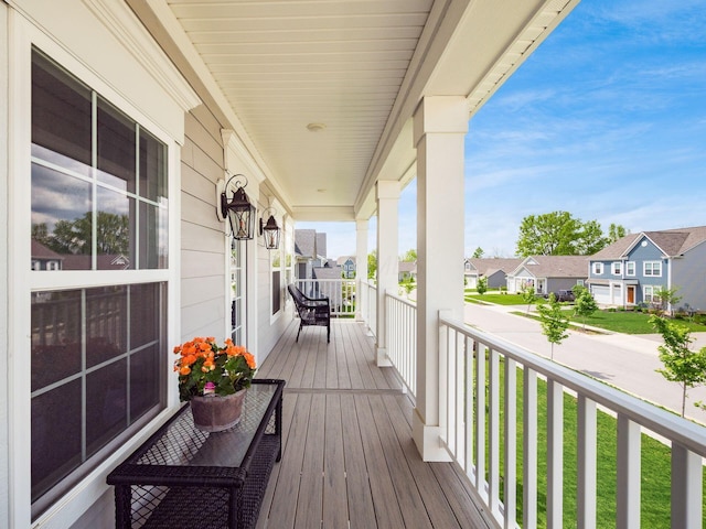 757 Avebury Dr, Pickerington, OH 43147 - wooden terrace with a residential view and covered porch