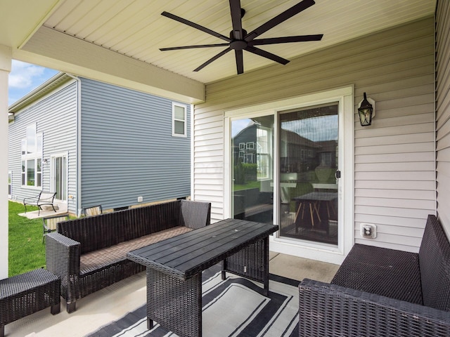 757 Avebury Dr, Pickerington, OH 43147 - view of patio featuring an outdoor hangout area and ceiling fan