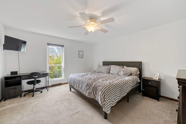 4216 Chaucer Ln, Columbus, OH 43220 - bedroom featuring carpet flooring, baseboards, and ceiling fan