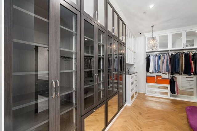 250 W Spring St Unit 1114, Columbus, OH 43215 - walk in closet with a chandelier