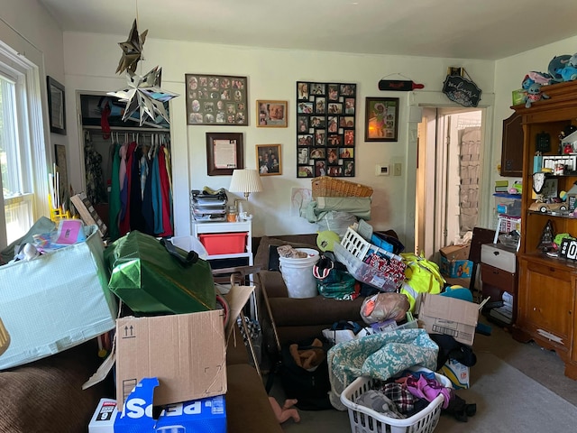 interior space featuring a closet