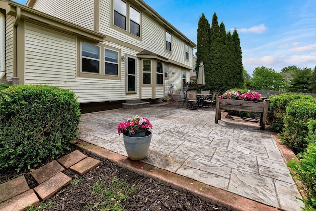 view of patio with outdoor dining space