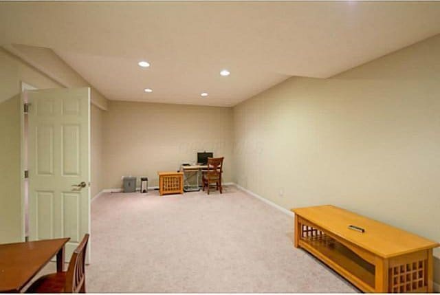 1139 Cross Creeks Rdg, Pickerington, OH 43147 - carpeted office with recessed lighting and baseboards