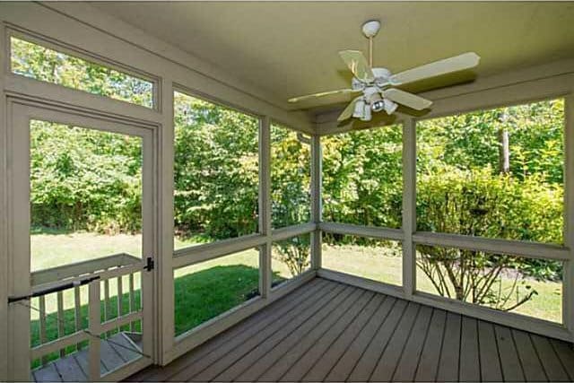 1139 Cross Creeks Rdg, Pickerington, OH 43147 - unfurnished sunroom with a ceiling fan