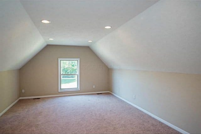 1139 Cross Creeks Rdg, Pickerington, OH 43147 - bonus room with carpet, lofted ceiling, baseboards, and recessed lighting