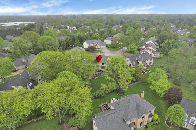 aerial view of property's location featuring nearby suburban area