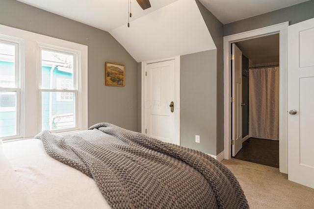 24 Brighton Rd, Columbus, OH 43202 - bedroom featuring light colored carpet, vaulted ceiling, and a spacious closet