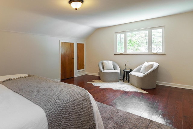 1660 Ridgeway Pl, Columbus, OH 43212 - bedroom with lofted ceiling and wood finished floors