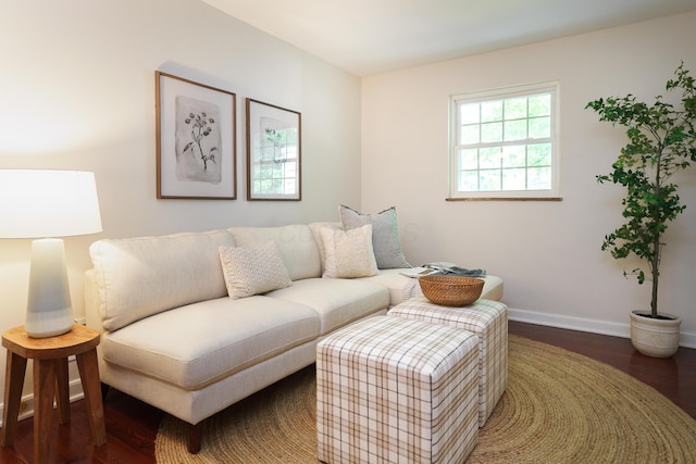 1660 Ridgeway Pl, Columbus, OH 43212 - living room featuring wood finished floors and baseboards