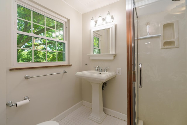 1660 Ridgeway Pl, Columbus, OH 43212 - bathroom featuring tile patterned floors and a shower stall
