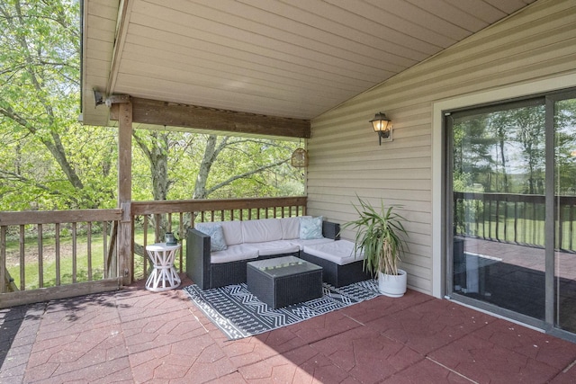 2825 Kings Corners Rd E, Mansfield, OH 44904 - view of patio featuring an outdoor hangout area