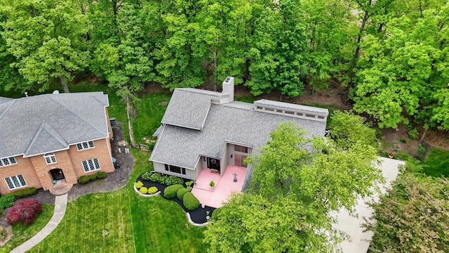 aerial view of property and surrounding area