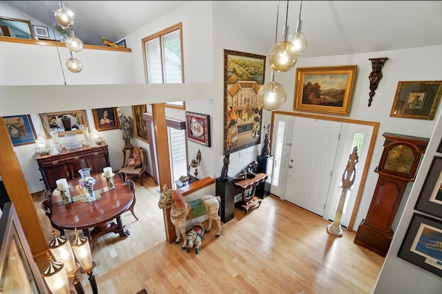 8292 Breckenridge Way, Columbus, OH 43235 - entrance foyer featuring plenty of natural light, wood finished floors, and high vaulted ceiling