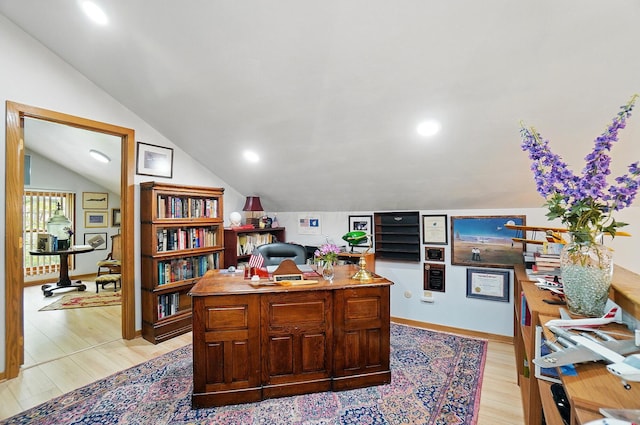 8292 Breckenridge Way, Columbus, OH 43235 - office area with vaulted ceiling and light wood finished floors