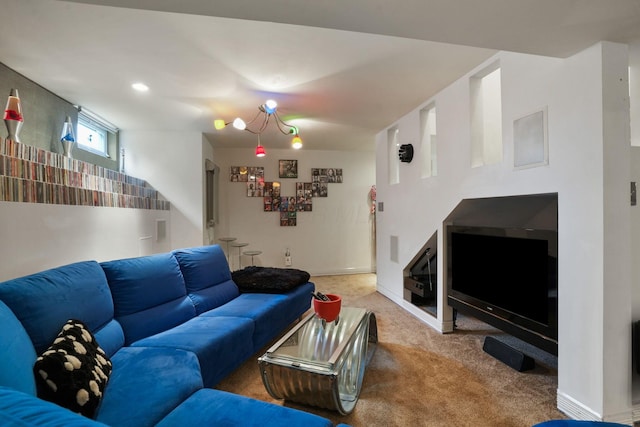 3998 Kul Cir S, Hilliard, OH 43026 - carpeted living room with baseboards and recessed lighting
